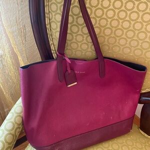 Cole Haan burgundy leather tote